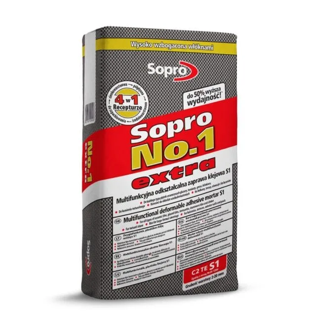 SOPRO NO.1 EXTRA Elastyczna zaprawa klejowa 22 SOPRO NO.1 EXTRA Elastyczna zaprawa klejowa 22
