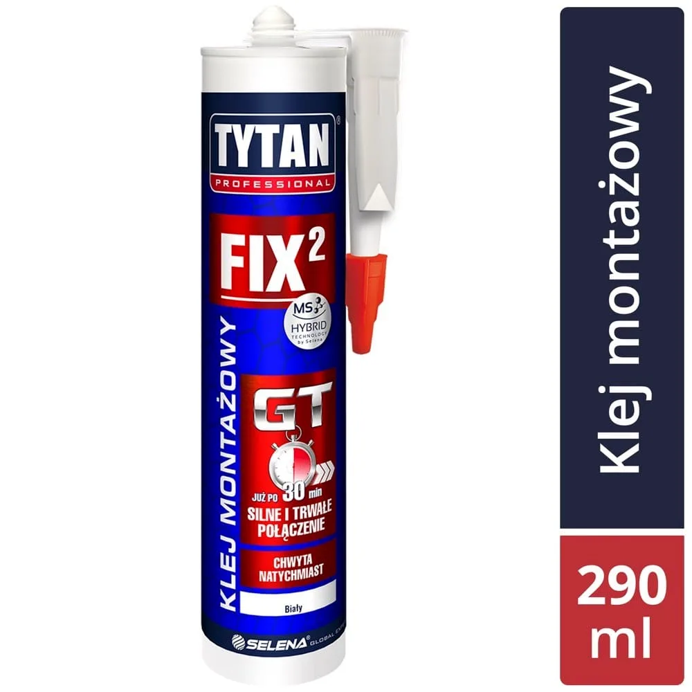 Klej montażowy FIX2 High Tack GT 290ml SELENA Tytan