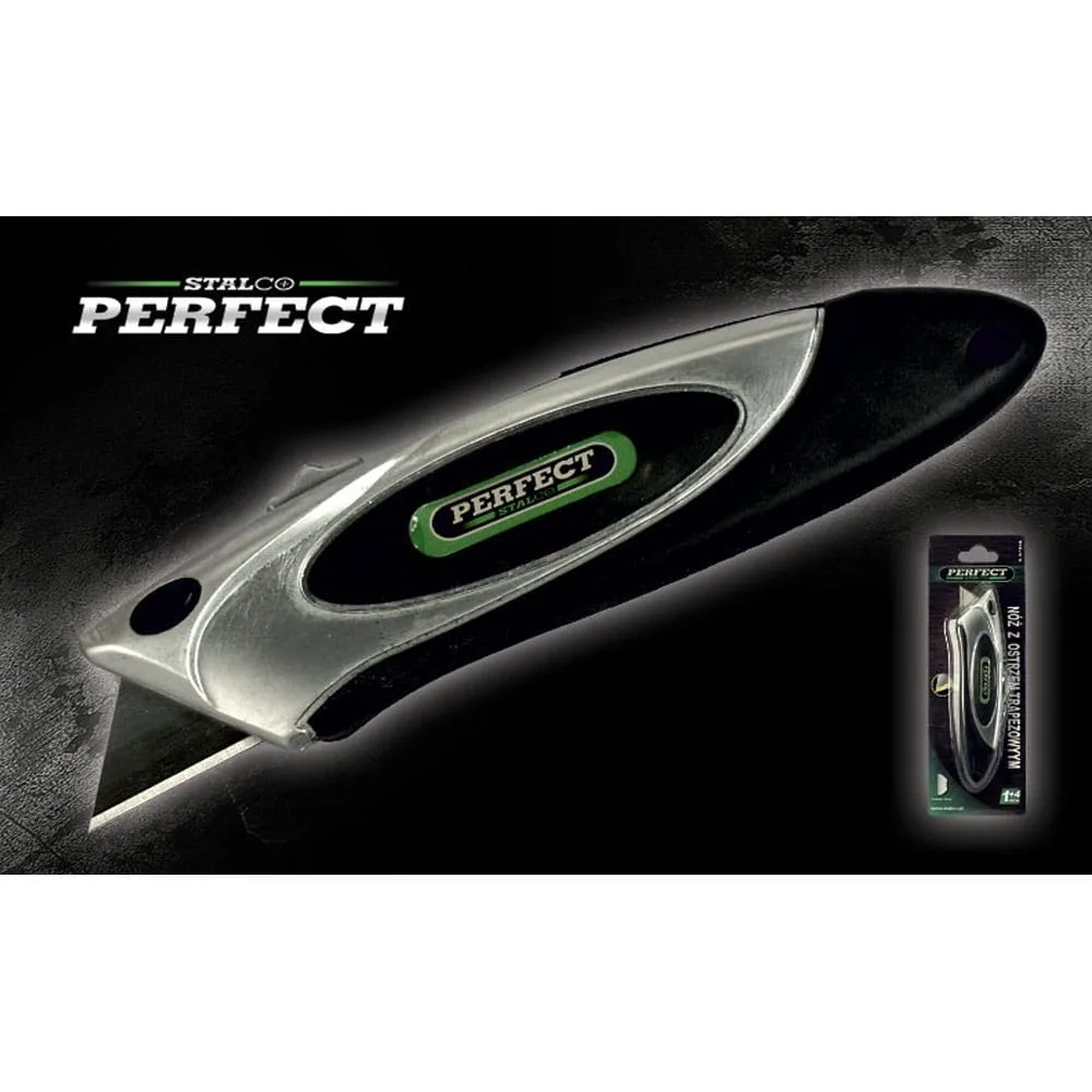Nóż z ostrzem trapezowym 18mm Perfect S-67446 STALCO