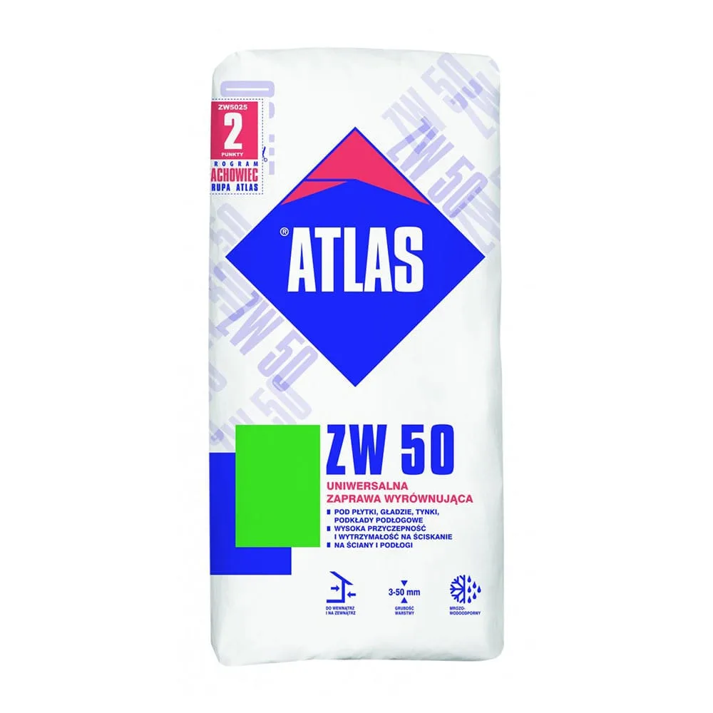 ATLAS Zaprawa wyrównująca ZW-50 25kg ATLAS