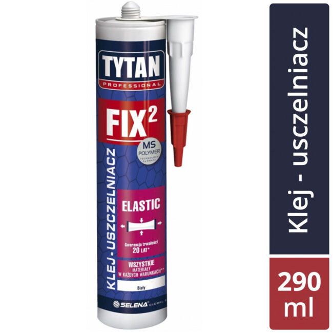 Klej montażowy Fix3 elastic Tytan proofessional Biały 290ml SELENA