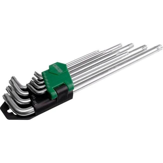 Klucze Torx z otworem (zestaw 9 el.) długie S-48319 STALCO Klucze Torx z otworem (zestaw 9 el.) długie S-48319 STALCO