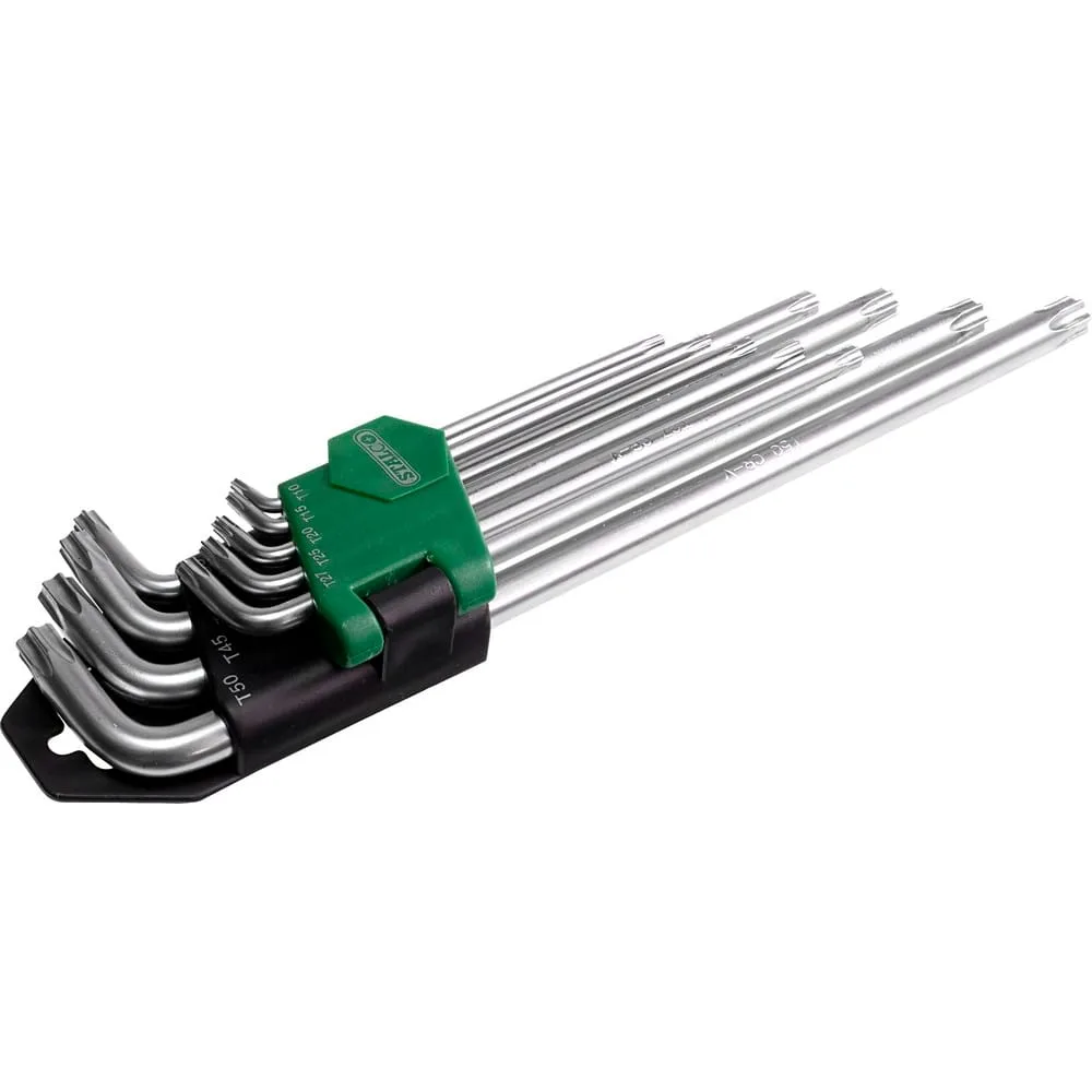 Klucze Torx z otworem (zestaw 9 el.) długie S-48319 STALCO