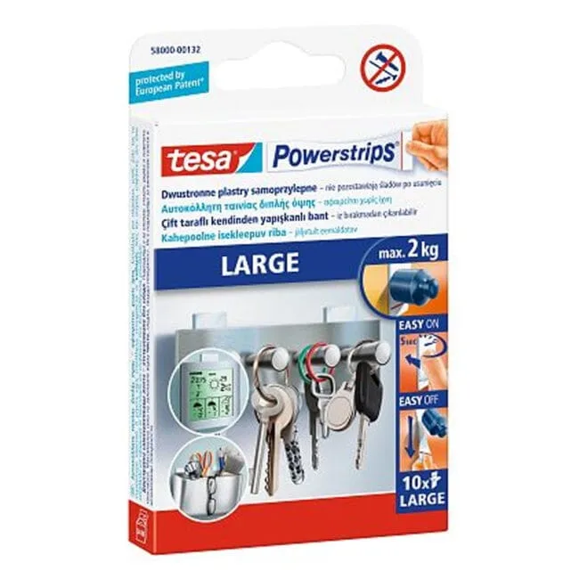 PLASTRY POWERSTRIPS 58000 10szt. LARGE TESA PLASTRY POWERSTRIPS 58000 10szt. LARGE TESA
