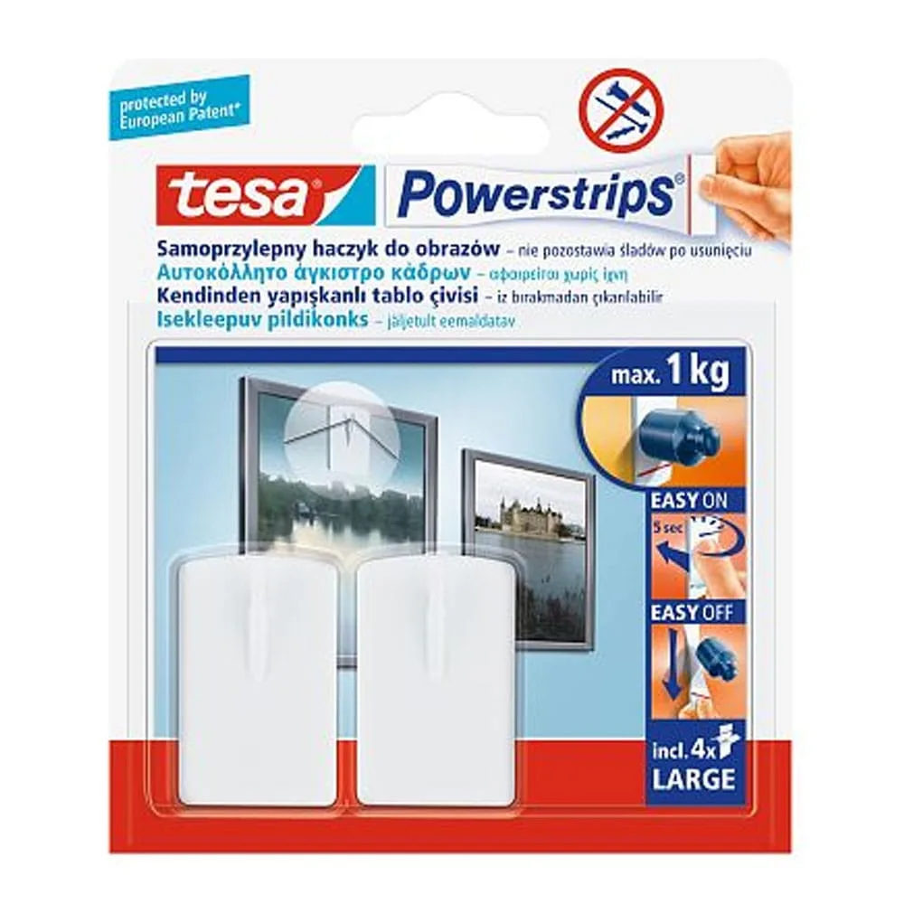 Haczyk POWERSTRIPS PICTURE HOOK biały TESA
